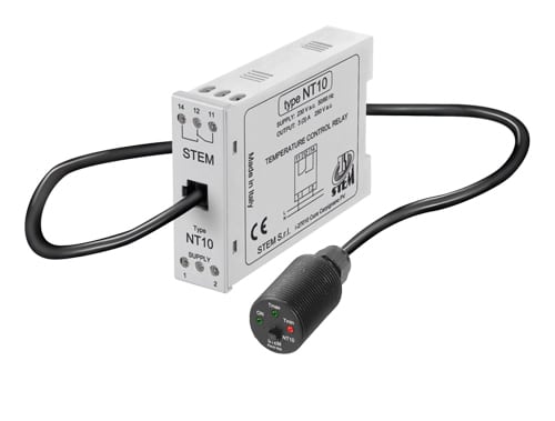 The NT10 can control the temperature of an ambient using an external probe.