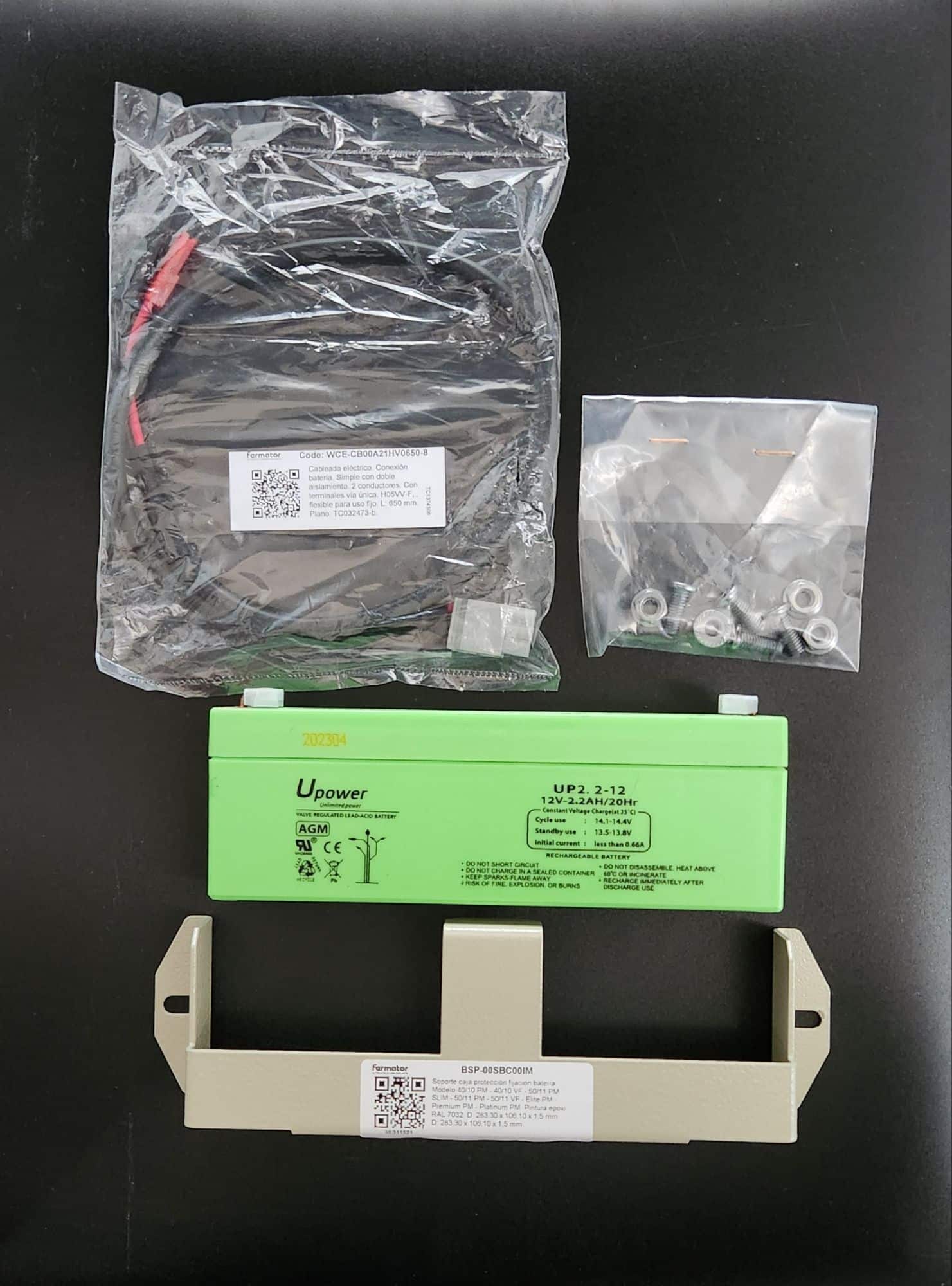 12 Volts, 2 Ampre, Battery for Fermator Emergency Power Supply Battery part No: COE.BAT02A000 Suitable for Fermator Emergency Power Supply Part No: VCI.EPS000NNNFLEE (Left) Part No: VCI.EPS000NNNFREE (Right)