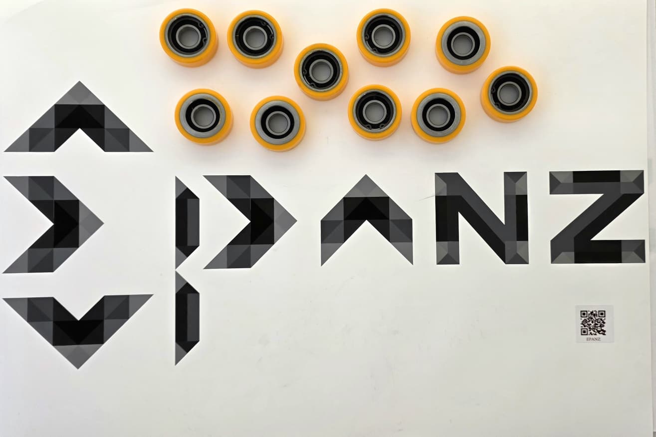 P+S CWT Guide Roller OD 50, ID 17, Width 18, Bearing 6003, 93° Shore-A - Part 701702590